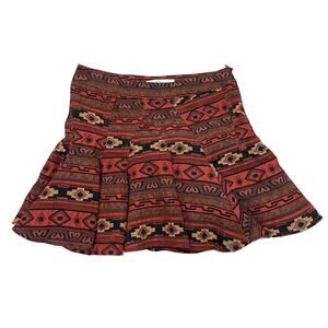 BCBG Tribal Pleated Jacquard Skirt – Women’s 4